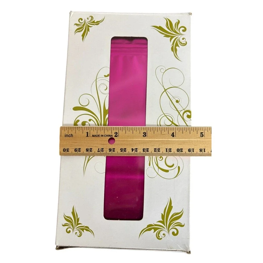 Metropolitan Stand-Up Bag Loose Tea Pouches Resealable 3 Oz 50 Pack Fuchsia Foil